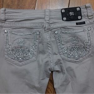 Gorgeous Miss Me Khaki Boot Jeans With 34” Inseam